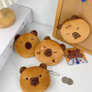 Dompet Koin Bulu Capybara Resleting Gantungan Kunci Pouch Dompet Lucu MCOB4489