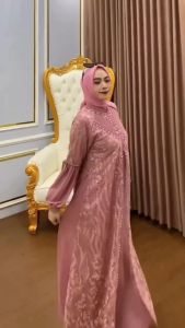 Novia Dress // Gamis Ceruti Babydoll Premium // Gamis Ibu Ibu Terbaru // Gamis Akad Nikah // Gamis Pesta Mewah Elegan // Gamis Seragam Pernikahan