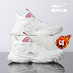 Giày Chạy Bộ Nữ Erke Ấm Áp Lót Lông Cừu Da Lộn Chống Lạnh Giày Thể Thao Thường Ngày Đế EVA Đế Cao Su Chống Trượt