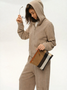 SHEITAOZI | Pure Color Loose Casual Hooded Short Coat & Straight Pants Set