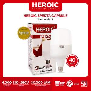 Lampu LED Bohlam Heroic Spekta Capsule 40 Watt Lampu Hemat Energi SNI