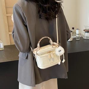 2025 New Summer Luxury Small Bucket Handbag Womens Crossbody Bag Fashionable Trendy Single Shoulder Soft Handle PU Leather