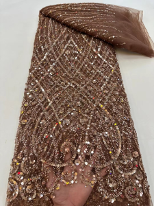 Ni Ai African Sequins Beaded Groom Lace Fabric High Quality French Tulle Lace Fabric 2026 Embroidery Nigerian Lace Fabrics