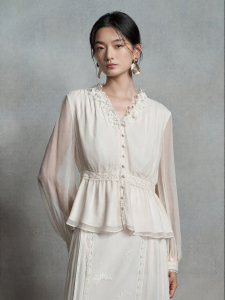 Elegant Slim Fitting Womens Blouse