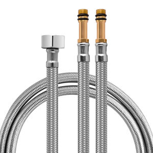SUNINLIFE | Waterproof Explosion-Proof Cold and Hot Water Supply Hose 304 Stainless Steel Braided Flexible Tubing