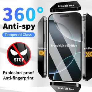 360° Anti Spy Privacy Tempered Glass For iPhone 16 15 14 Pro Max 13 12 11 Mini Pro X XR XS Max 8 7 6 6s Plus SE 2020 Anti-Spy Peeping Screen Protector