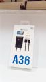 Charger HP For SMSNG A36 Quick Charge3.0 Batok Adapter + Kabel USB Support Fast Charging. 