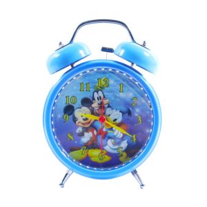Jam Weker Karakter Mickey Mouse Warna Biru Jam Weker Kring Besi Free Baterai AAJam Weker Karakter Mickey Mouse Warna Biru Jam Weker Kring Besi Free Baterai AA