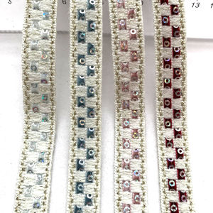 4m/13.12ft each Pack 1.5cm wide embroidery trims sewing curtain sequin ribbon accessory handmade DIY craft hat cloth decorations