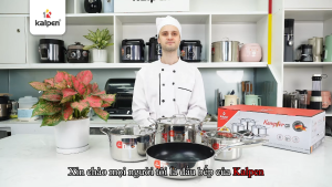 Bộ nồi chảo 4 món Inox 304 liền khối Kalpen Kampfer KF2 16-20-24 chảo 26cm hàng chính hãng