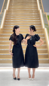 [MUA 2 GIẢM 25K] Đầm nữ dáng A tay cánh hồng thời trang GUMAC LDF1008