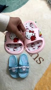 Sanrio Kuromi Melody Cute Cartoon Soft Slippers Adults Kids Anti Slip Hello Kitty Cinnamoroll Shoes
