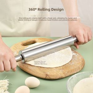 Home Stainless Steel Seamless Rolling Pin