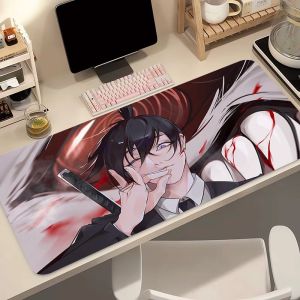 Bandai | Mouse Pad HD Anime Gaming Accessories Keyboard Pad Chainsaw Man Hayakawa Aki Desk Mat Gamer Cabinet Mousepad Cool Fox Mouse Mat