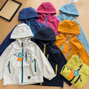 Áo Khoác Ngoài Chống Gió Chống Thấm Nước Có Mũ Trùm Đầu Cho Trẻ Em Trai Và Gái Đi Bộ Đường Dài Cắm Trại Áo Khoác Ngoài Mềm