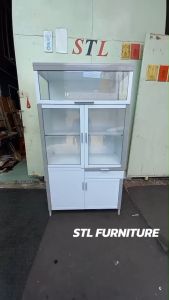 ตู้กับข้าว อลูมิเนียมล้วน บานสวิง 90 100 120 cm