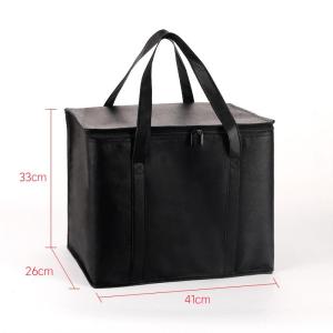 Large Aluminum Foil Insulated Delivery Cooler Bag Foldable Portable Thermal Catering Takeaway Transport Restaurant Service Bag
