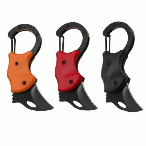 Portable Small Pocket Cutter Carabiner Cutter Box Cutter Keychain Folding Mini Cutter Unboxing Tools Gadgets For Outdoor