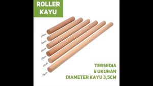 Promo Rolling Pin Penggiling Adonan Bahan Kayu Peralatan Dapur Serbaguna
