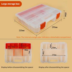 EELHOE | Metal Parts Hardware Tool Screwdriver Tool Box Multi-Grid Portable Plastic Parts Toolbox Combination Screw Storage Box