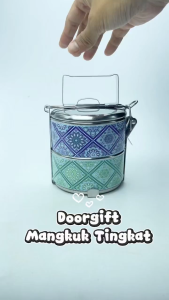 Mini Tiffin Stainless Steel 2 Tier | Mangkuk Tingkat Doorgift Kahwin Nikah