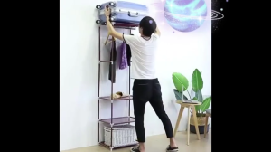 COD 2/3/4 Row Clothes Rack Space Saver Wardrobe Organizer Removable Drying Rack for Bedroom
