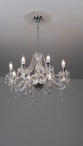 GOGEOUS Lampu Gantung Kristal Mewah untuk Ruang Tamu - Lampu Dekorasi Pelaminan Minimalis Terbaru dengan Kristal