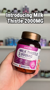 [NEW] Estalife Milk Thistle 2000MG | Liver Detox | Silymarin | Digestion Kidney Supplement | 60 Caps