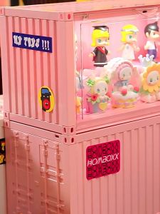 ตู้คอนเทนเนอร์ฟิกเกอร์ กล่องคอนเทนเนอร์มีไฟ 910B สำหรับคอนเทนเนอร์โมเดลมีไฟ กล่องโมเดล กล่องอะคริลิคใส