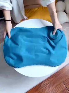 **Malaysia Seller**  Travel Air Neck Pillow Lightweight Camping Inflatable Outdoor Office Sleeping Portable Elastic Fabric Ban sleep