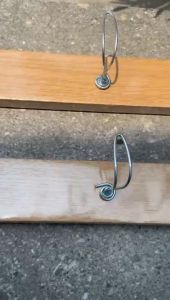 Kapstok Kayu 5 Kail Kawat Ulir - Gantungan Baju Dinding Polos Kayu