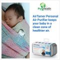 AirTamer A302 Lithium Battery Operated Personal Portable Travel Air Purifier Virus Prevention Technology Digital Mask Negative Ions Generator  Purifies Air Eliminating Germs, Dust, Bacteria, Allergens, Dustmites, Mold, VOCs. 