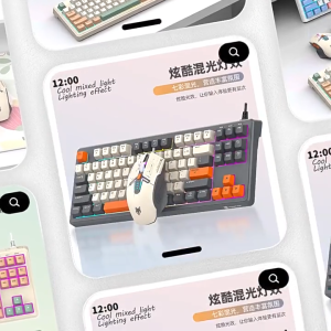 Bàn Phím Chuột Có Dây XUNFOX K600 - Bàn Phím Với Hiệu Ứng Đèn Nền Chiếu Sáng RGB