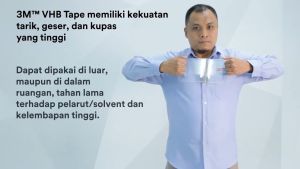 Isolasi Bolak Balik Double Tape 3M VHB Merah 0.5 Inch 24mm x 4.5M Made in USA