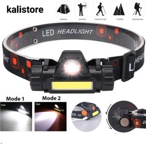 SENTER KEPALA LED CAS XPE SUPER TERANG MURAH HEADLAMP COB RECHARGEABLE