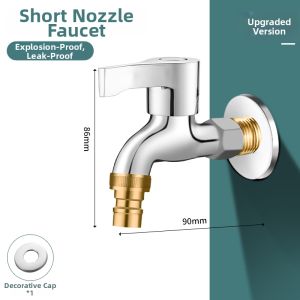 Washing Machine Extended Cold Water Wall-Mounted Faucet