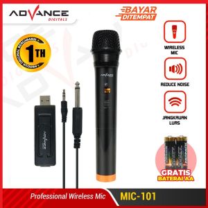 MIC WIRELESS MODEL ADVANCE 101 MICROPHONE ADVANCE 101 UNTUK SEMUA SPEAKER