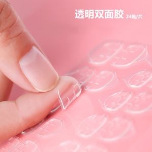STIKER KUKU / LEM KUKU PALSU GEL DOUBLE TAPE HIGH QUALITY / 1 LEMBAR ISI 24 PCS PREMIUMMART