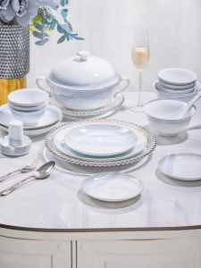 mornenjoy | Elegant Ceramic Tableware Set For Gifts Underglaze Colored Porcelain
