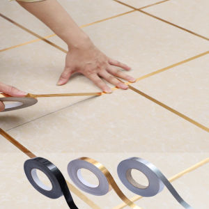 20m Self-Adhesive Tile Stickers Tape Floor Waterproof Wall Gap Sealing Strip Gold Silver Tile Beauty Seam Sticker HomeDecoration