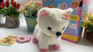 ของเล่น ของเล่นเด็ก หมาชิวาวา สัตว์เลี้ยง Walking Dog Calling Shake the tail  หมาชิสุ น้องหมาแสนรู้ลากจูง สัตว์เลี้ยงแสนรู้ลากจูง หมาชิบะ Smart Pet Cute Pets 