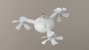 E27 Ceiling UAV Light Fan with Remote Drone Ceiling Fan Light Ceiling Fan Modern Foldable 3/4/5 Head Ceiling Fan 2 IN 1 LED Ceiling Fan Dimmable Foldable for Kitchen Bedroom Restaurant