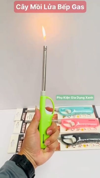 Dụng cụ mồi lửa bếp gas - Bếp cồn - Hộp quẹt bật lửa...có chốt an toàn ...