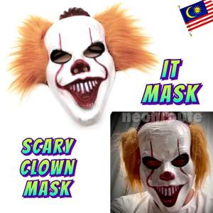 IT Horror Clown Joker Mask for Adult. Scary Halloween Mask