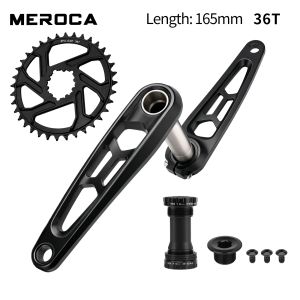 GOLDIX | MEROCA MTB Crankset 3-Bolt Direct Mount 165/170mm CNC Hollow Crank 3mm Offset Narrow Wide Teeth 32/34/36/38T for Shimano SRAM