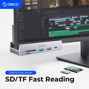 ORICO | ORICO-USB 3.2 Hub 6-Port Expansion with Power Connector 10Gbps Protocol High-Speed Transmission SD TF Card Fast Reading