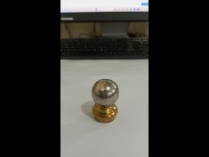 Mahkota Stainless Bola 1" x 1 1/4" ornamen hiasan tangga pagar
