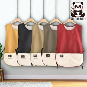Waterproof Kitchen Vest Apron Anti-fouling Breathable Chef Apron Sleeveless Oil-proof Catering Work Clothes Wipe The Hand Vest