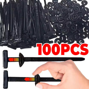 100PCS Multipurpose Nylon Universal Cable Tie Buckle Self-Locking Cable Tie Retainer Heavy Duty Nylon Zip Ties Nylon Buckle