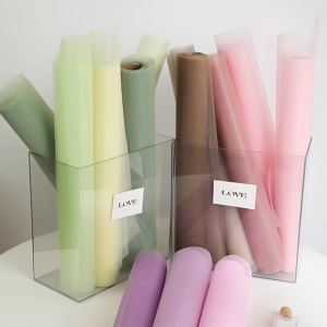 Vải Lưới Hoa Sáng Bóng Mờ Sáng Vải Lưới Hoa Phong Cách Hàn Quốc Hoa Tươi Bao Bì Hoa Tươi Vải Lưới Hoa Nghệ Thuật